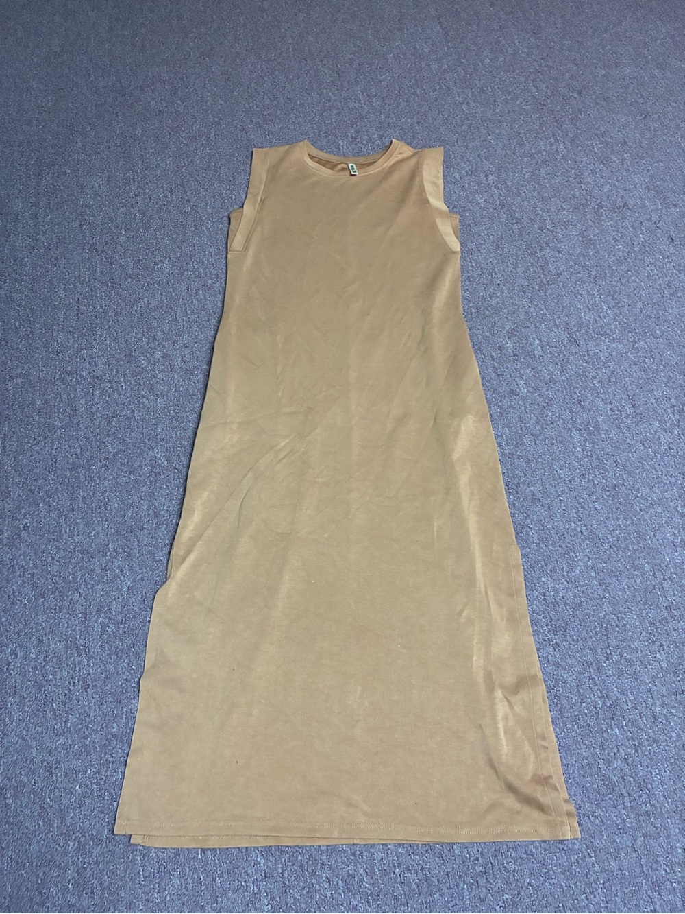 Sleeveless Tan Maxi Dress — Effortless Everyday Style